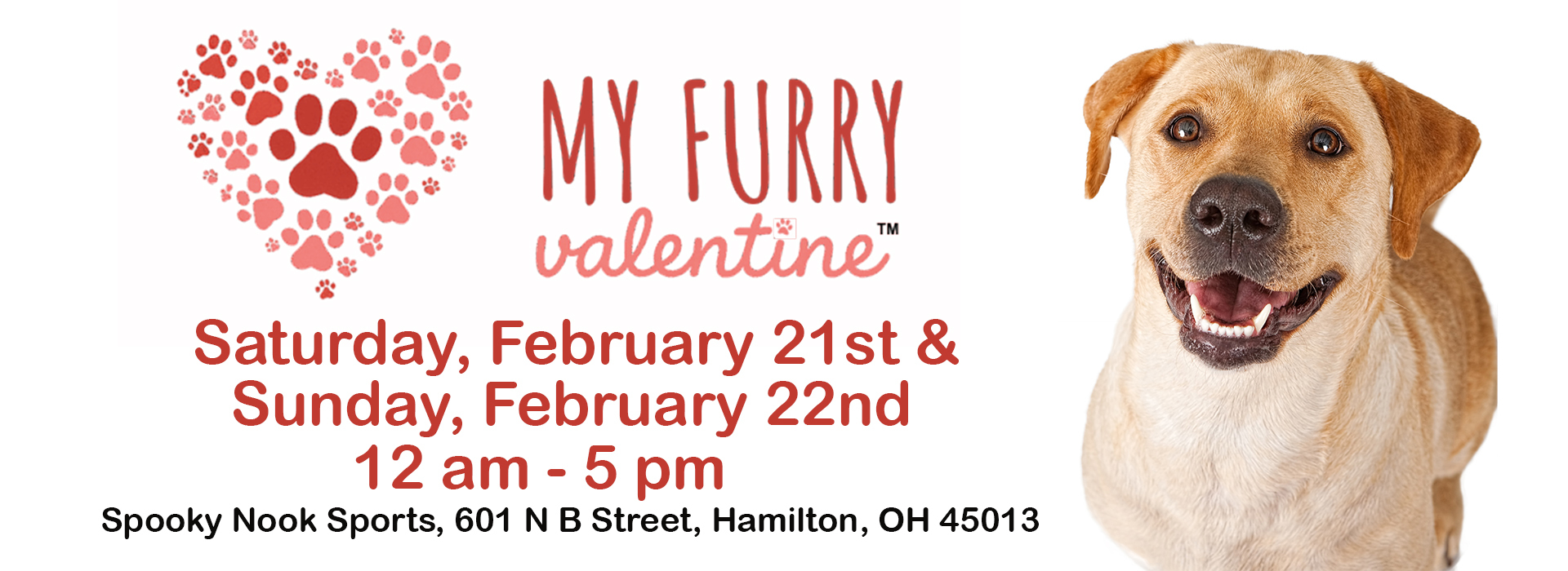 Heart logo, Yellow lab dog